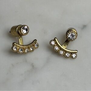 Jcrew Crystal Bud Gold Earring Jackets